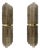 Modern Brass and Textured Murano Glass Wall Lights, Italy, 2000, Set of 2 For Sale