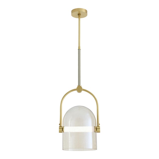 2020s Arteriors Home Marco White Glass Large Pendant Lighting For Sale - Image 5 of 11