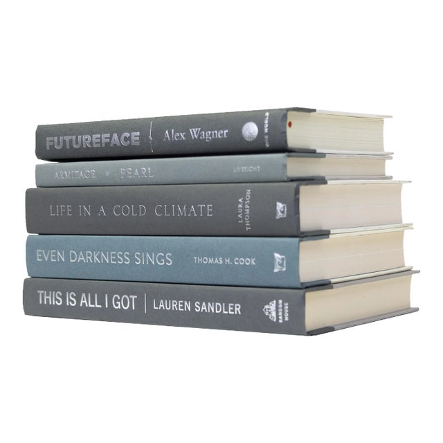 Decorative Books - Slate Book Stack - 5 Grey Books For Sale