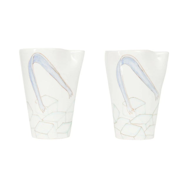 Ernestine Salerno Italian Ceramic Cups- a Pair For Sale - Image 13 of 13