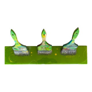 Paintbrushes Wall Sculpture by Pancho Luna For Sale