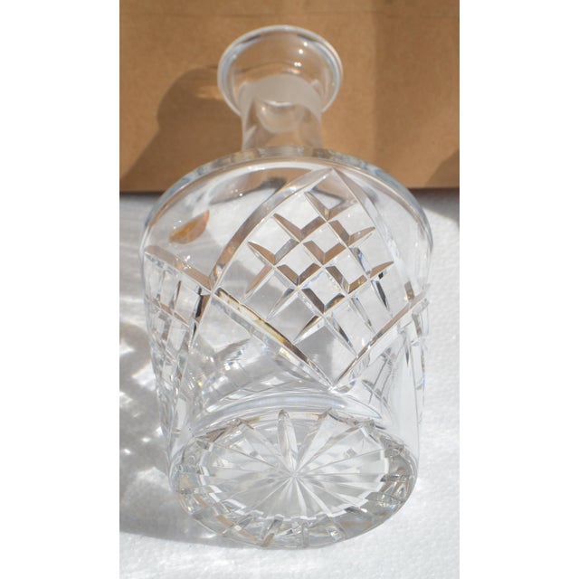 1950s Waterford Crystal Whiskey Spirit Liquor Decanter Handmade Cut Glass Pattern For Sale - Image 9 of 14