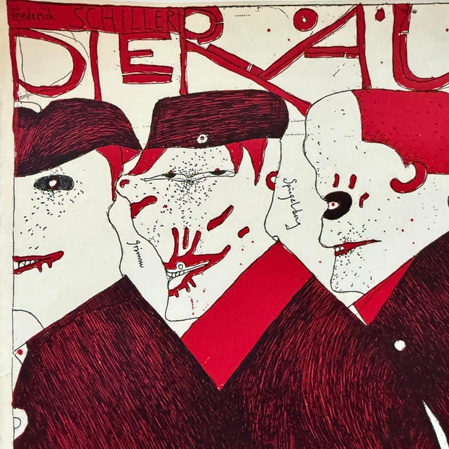 Horst Janssen – Die Räuber (The Robbers) Lithograph (1968) Description: This original lithograph by Horst Janssen, Die...