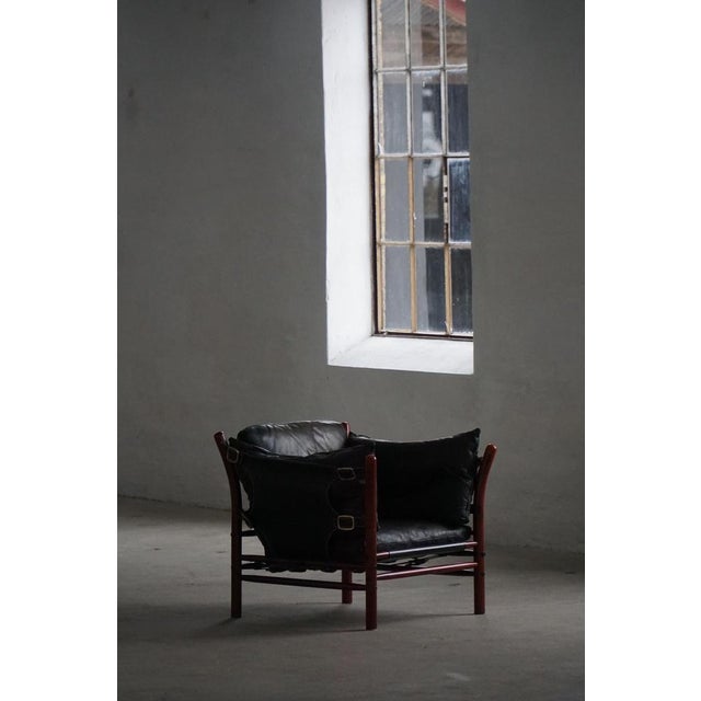 Vintage Ilona Lounge Chair in Stained Beech and Leather by Arne Norell for Aneby Mobler, 1960s For Sale - Image 16 of 18