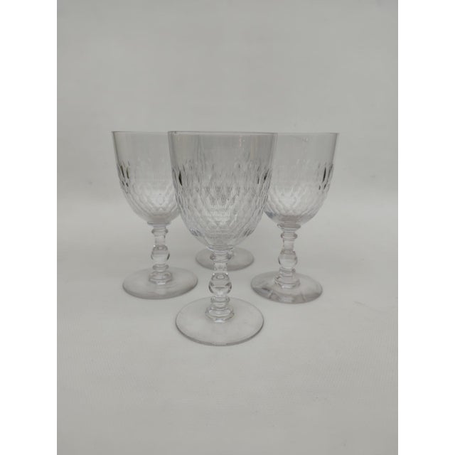 Large Crystal Glasses with Tortoiseshell Pattern from Baccarat, 1920s, Set of 4 For Sale - Image 6 of 6