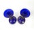 Art Deco 1930s Art Deco Cobalt Blue Satin Glass Candlesticks & Centerpiece Bowl Set For Sale - Image 3 of 8