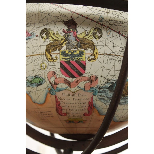 Vintage Spanish Baroque Style Globe on Iron Stand For Sale - Image 9 of 13