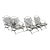 Vintage Set of Four French Wrought Iron Folding Patio Chairs by Hervé Baume | Outdoor Garden Armchairs | France 1970s For Sale