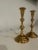 Mediterranean Vintage Brass Candlesticks- a Pair For Sale - Image 3 of 6