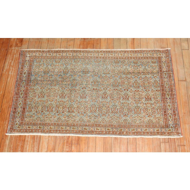 An early 20th century horizontally woven Persian Senneh Rug