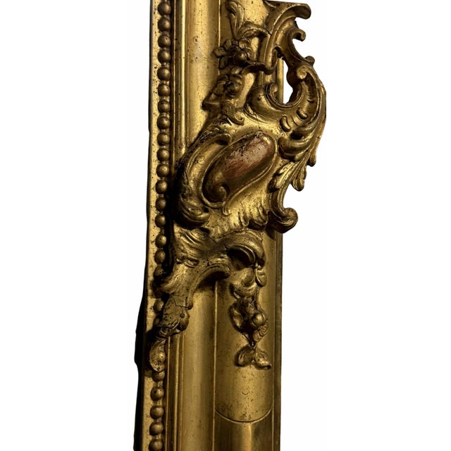 19th Century French Gilt Mirror, Circa 1840 – 72” H For Sale In Mobile - Image 6 of 11