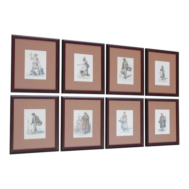 Antique Italian Series of Ancient Costumes & Trades Engravings For Sale