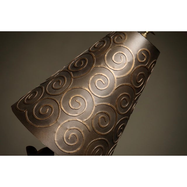 Metal Vintage Table Lamps by Lam Lee for Leeazanne, 1990s, Set of 2 For Sale - Image 7 of 10