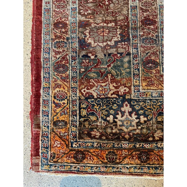 Antique Heriz Prayer Silk Rug For Sale - Image 6 of 8