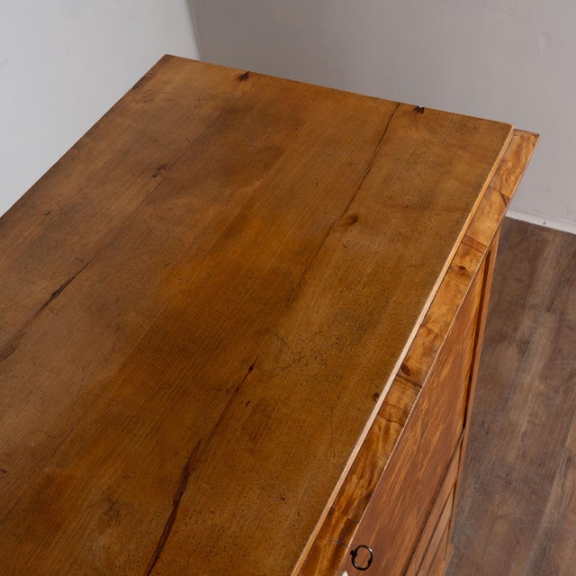 19th Century Swedish Biedermeier Birch Secretary Bureau For Sale - Image 6 of 11