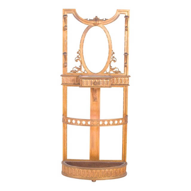 Portuguese Gilded Iron Coat Stand, 1920 For Sale