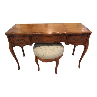 Oskar Huber Makeup Vanity & Stool For Sale