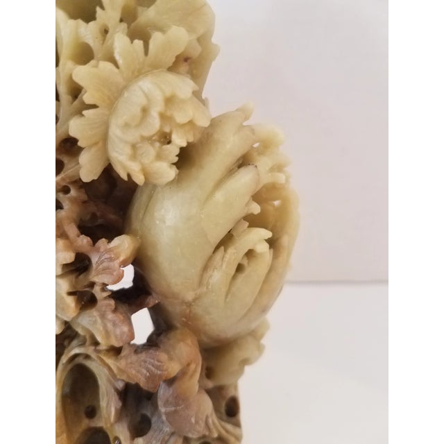Vintage 1950s Hetian Soap Stone Chinese Hongshan Culture Hand Carved Incense Burner For Sale - Image 4 of 11