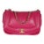 Dark Pink Lambskin Medium Simply Flap Bag For Sale