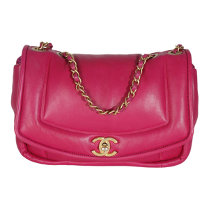 Dark Pink Lambskin Medium Simply Flap Bag