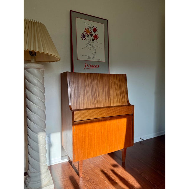 A Cute Mid Century Secretary Desk/Cabinet Made by Elliots of Newbury, Circa 1960s For Sale In Houston - Image 6 of 8