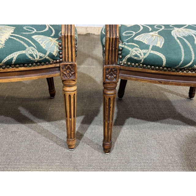 Louis XVI Style Beechwood Armchairs, 1800s, Set of 2 For Sale - Image 10 of 18