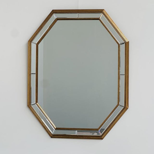 Contemporary Mirrored Console Table and Matching Octagonal Mirror from Deknudt, Belgium, 1980s, Set of 2 For Sale - Image 3 of 12