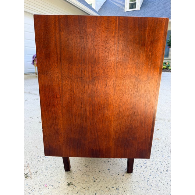 Wood Mid Century Modern Black Walnut Double Dresser For Sale - Image 7 of 10