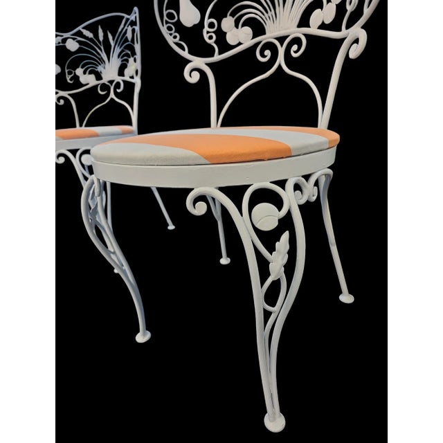 White 1960s Salterini Style Garden Dining Table & 4 Chairs For Sale - Image 8 of 9