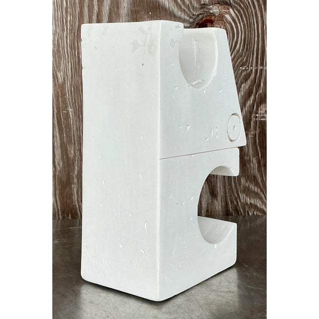 Vintage Boho Constructivist Bust of Man Sculpture For Sale In West Palm - Image 6 of 6