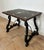 Brown Spanish Baroque Style Side Table with Floral Marquetry Top and Ebonized Base, 1930 For Sale - Image 8 of 15