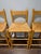 1970s Set of 3 Danish Modern Style Oak Counter Stools With Rush Seats For Sale - Image 4 of 15
