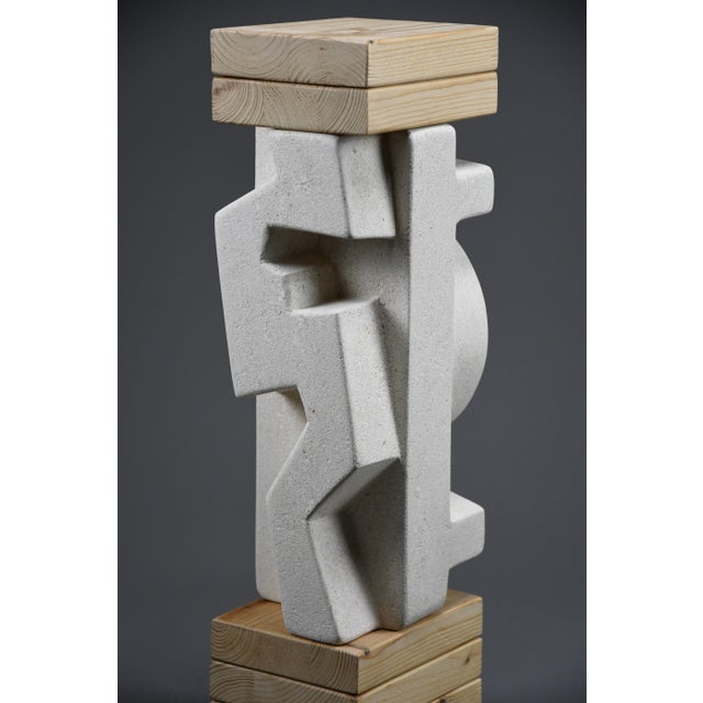 Alberto Cabiddu, Makina Abstract Sculpture, 2001, Beech & Stone For Sale - Image 15 of 17