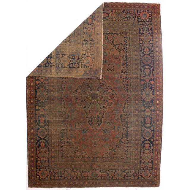 Antique Persian Mohtasham Kashan Rug 7'6'' x 10'3''. The Revival Period rugs woven by two generations of Mohtashams, from...