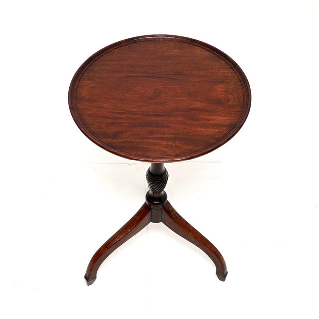 Wood Antique Georgian Snap Top Occasional Table, 1790 For Sale - Image 7 of 8