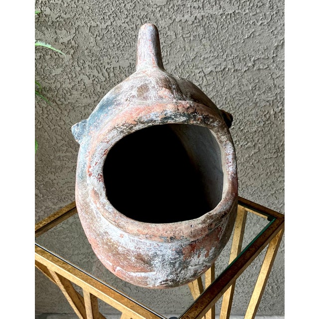 Rustic Chic Late 20th-Century Barro Rojo (Red Clay) in or Out of Doors Wide-Mouth Fish Planter, Mexico For Sale In Austin - Image 6 of 18
