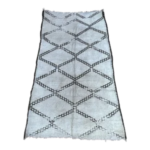 1960s Vintage Moroccan Beni Ourain Rug - 6'4" X 11'2"