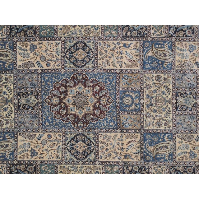 Silk and wool pile genuine hand made exceptionally fine Persian Nain - Signed by a master weaver-Habibian