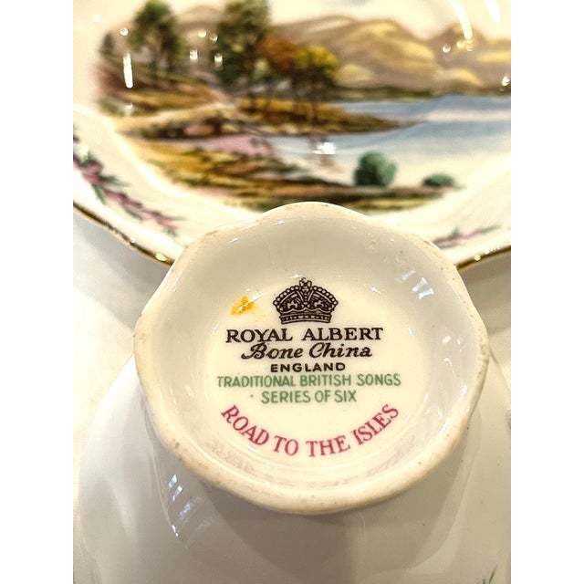 Vintage Fine China Tea Cups and Saucers & 2 Sets Cream and Sugar - 6 pcs For Sale - Image 17 of 17