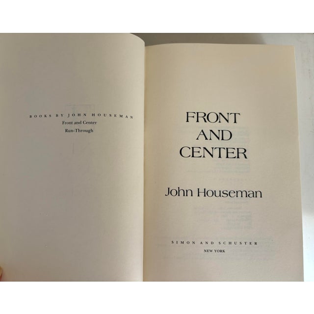 Paper 1970s Signed John Houseman Front & Center Hardcover in Dustcover Book For Sale - Image 7 of 12