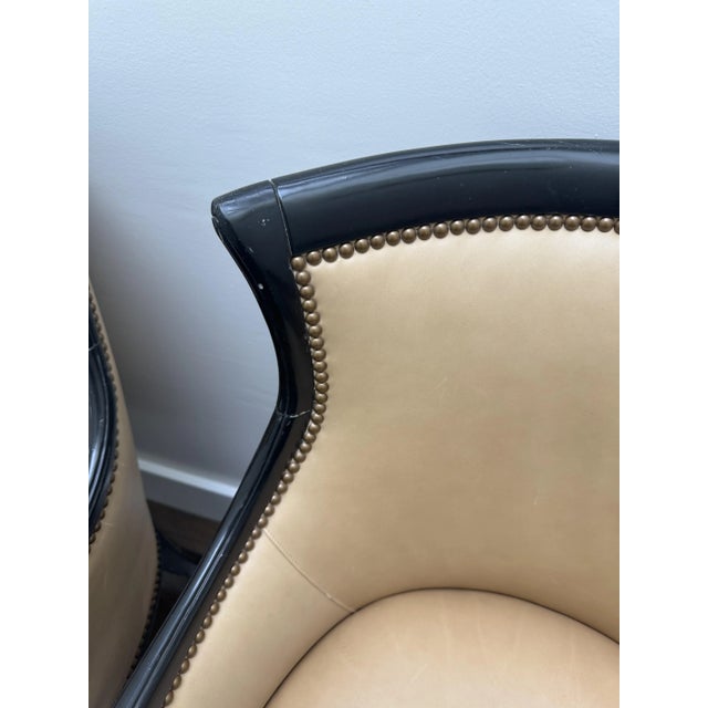 Late 20th Century Late 19th Century Regency Lounge Chairs- A Pair For Sale - Image 5 of 10