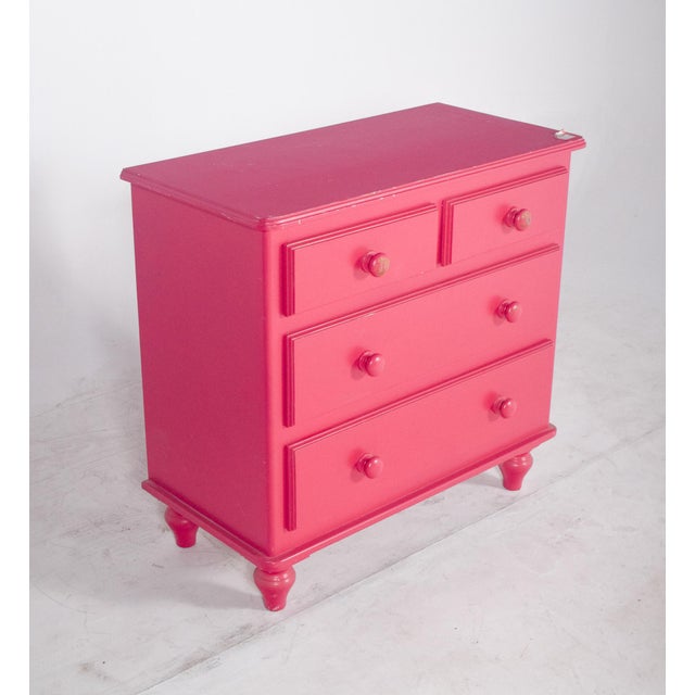 1970s Vintage Chest of Drawers in Pink, 1970s For Sale - Image 5 of 9