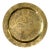Vintage Guanyin Goddess of Mercy Solid Brass Round Tray With Engravings, Wall Hanging or Table Top For Sale