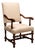 Louis XIII Style Carved Oak Fauteuil Armchair For Sale