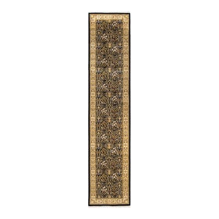 Mogul, One-of-a-Kind Hand-Knotted Runner Rug - Black, 2' 7" x 12' 1" For Sale