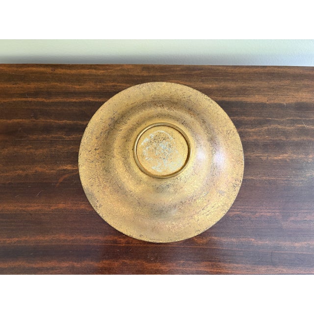 Metal Early 20th Century Tiffany Studios New York Bronze Doré Shallow Bowl For Sale - Image 7 of 8