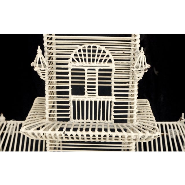 53" Tall c1960s Very Fine Wall Wire Sculpture of Castle House Architecture For Sale - Image 6 of 17