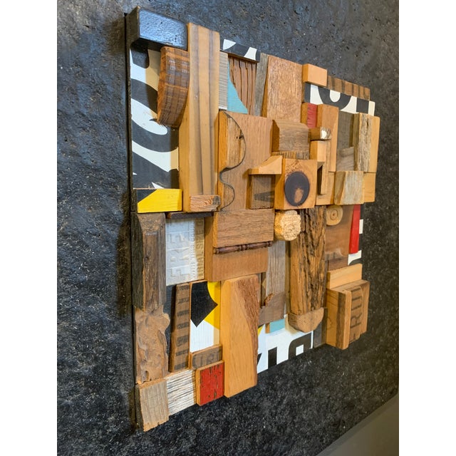 Abstract 1970’s Arthur Guagliumi Cubist Mixed-Media Three-Dimensional Assemblage For Sale - Image 3 of 9