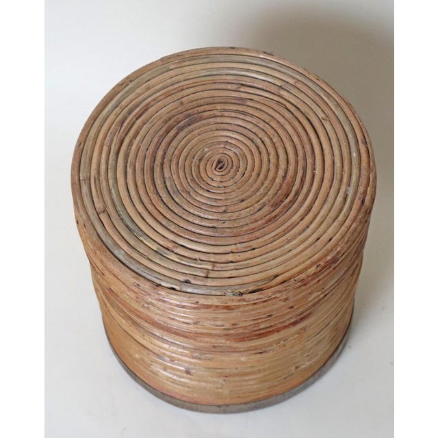 Handcrafted Basket in Willow and Brass, Italy, 1970s For Sale - Image 4 of 9