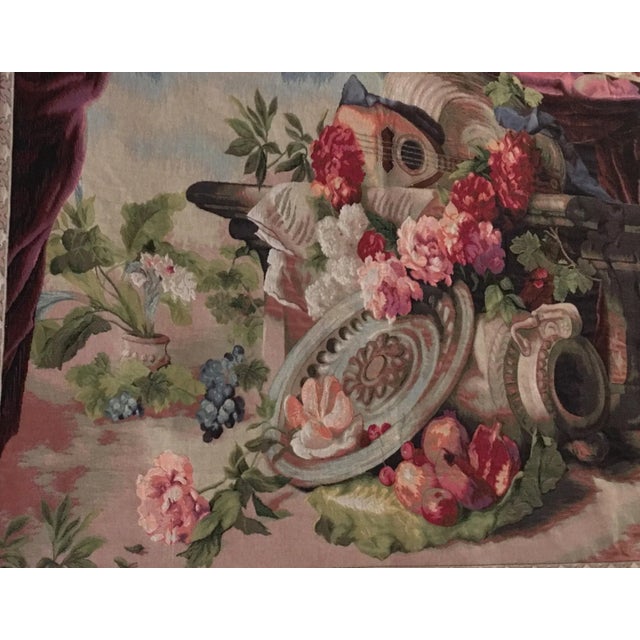 Belgium Tapestry Still Life For Sale - Image 10 of 11